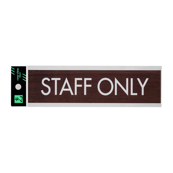 ウッドライクマットサイン ウォールナット横長STAFF