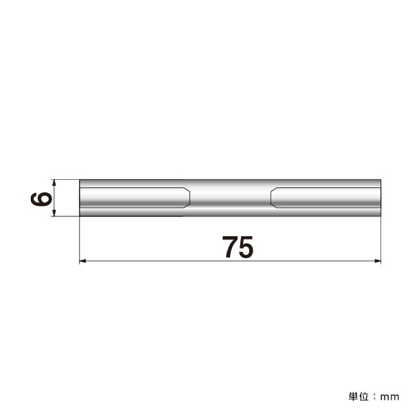 ポピック No.6-WN-75 両ナットタイプ 化粧ビスφ6×75mm