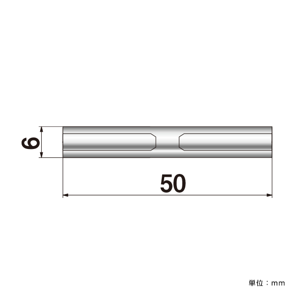 ポピック No.6-WN-50 両ナットタイプ 化粧ビスφ6×50mm