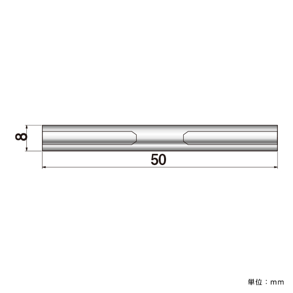ポピック No.8-WN-50 両ナットタイプ 化粧ビスφ8×50mm