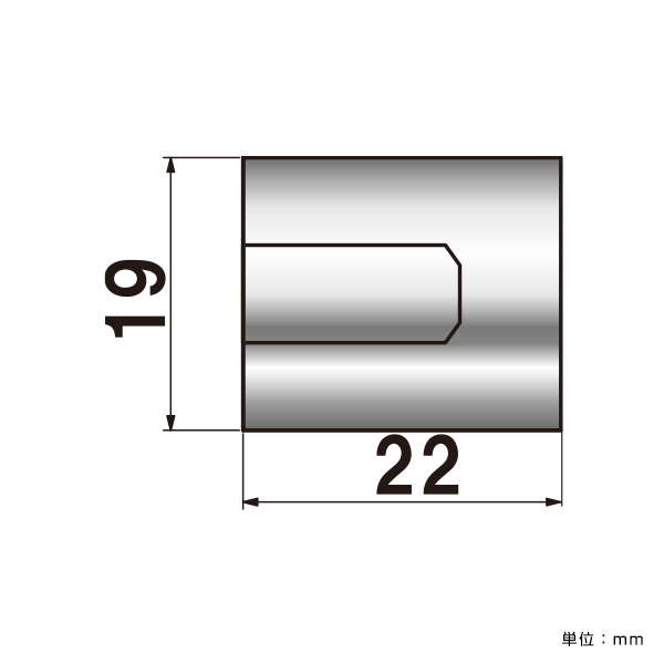 ポピック No.19-N-22 ナットタイプ 化粧ビスφ19×22mm