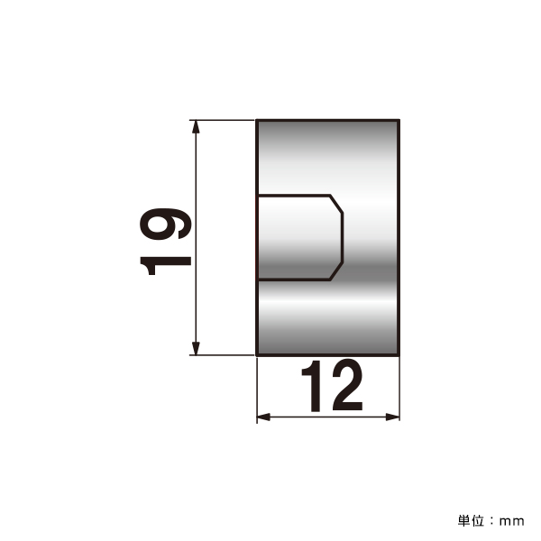 ポピック No.19-N-12 ナットタイプ 化粧ビスφ19×12mm