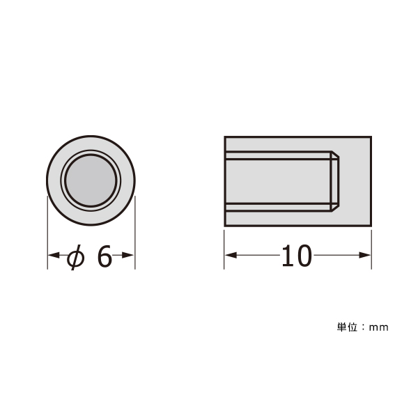 パネルフィクス バー φ6-10 片ナット 店舗用品 スカルプス