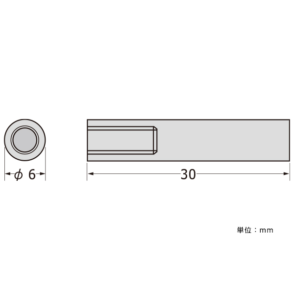 パネルフィクス バー φ6-30 片ナット 店舗用品 スカルプス
