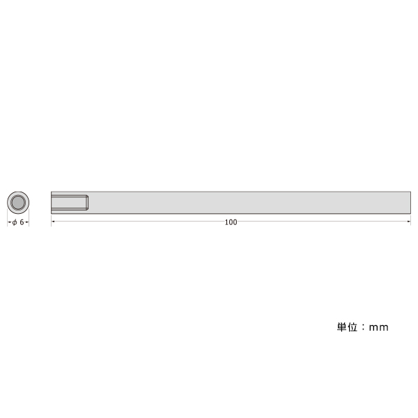 パネルフィクスバー φ6-100片ナット 店舗用品 スカルプス