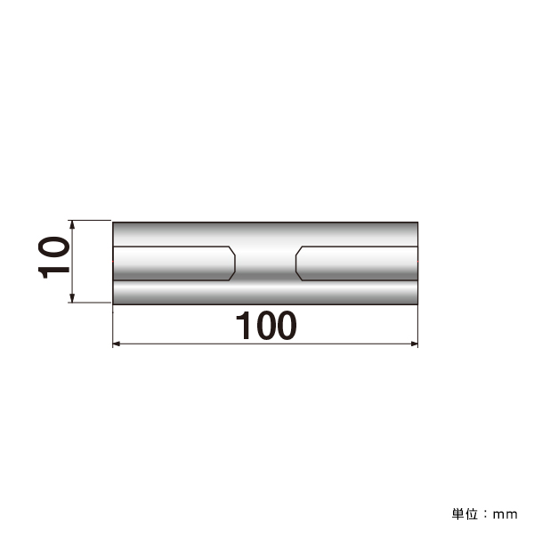 ポピック No.10-WN-100 両ナットタイプ 化粧ビスφ10×100