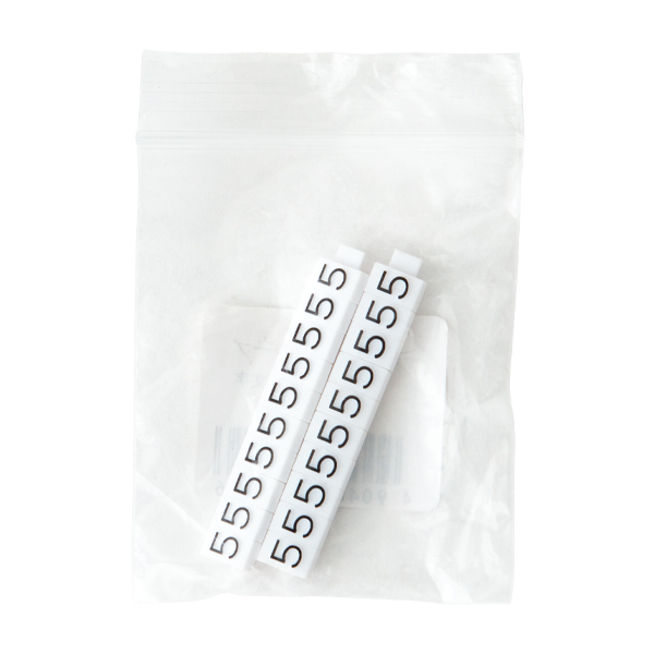 ニュープライスキューブ補充用 M用 単品 白/黒文字 5
