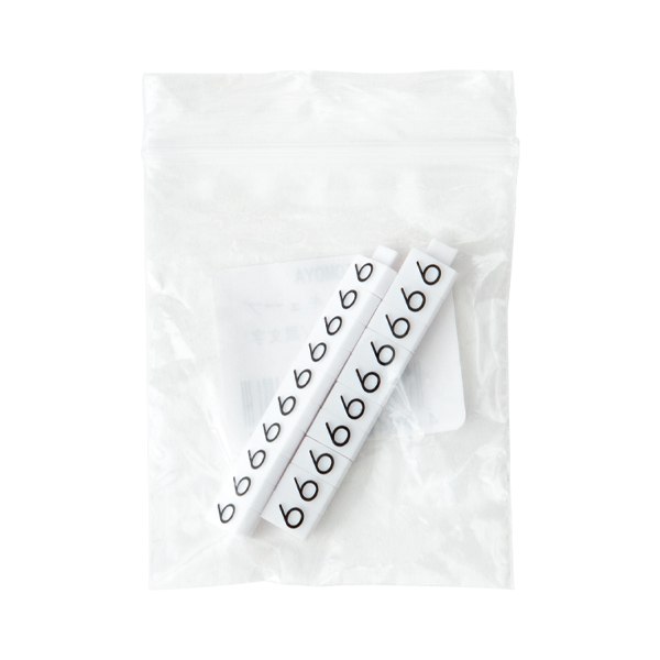 ニュープライスキューブ補充用 M用 単品 白/黒文字 6