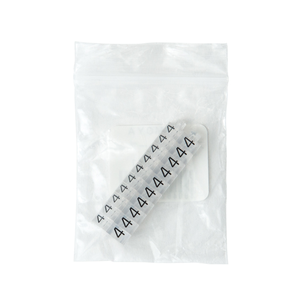 ニュープライスキューブ補充用 M用 単品 透明/黒文字 4