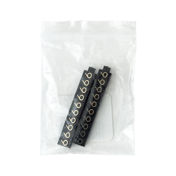 ニュープライスキューブ補充用 M用 単品 黒/金文字 6