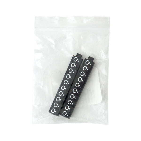 ニュープライスキューブ補充用 M用 単品 黒/白文字 9
