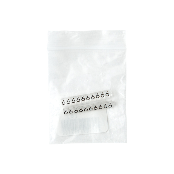 ニュープライスキューブ補充用 S用 単品 透明/黒文字 6