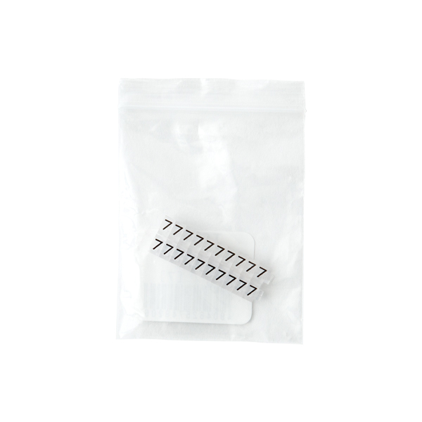 ニュープライスキューブ補充用 S用 単品 透明/黒文字 7