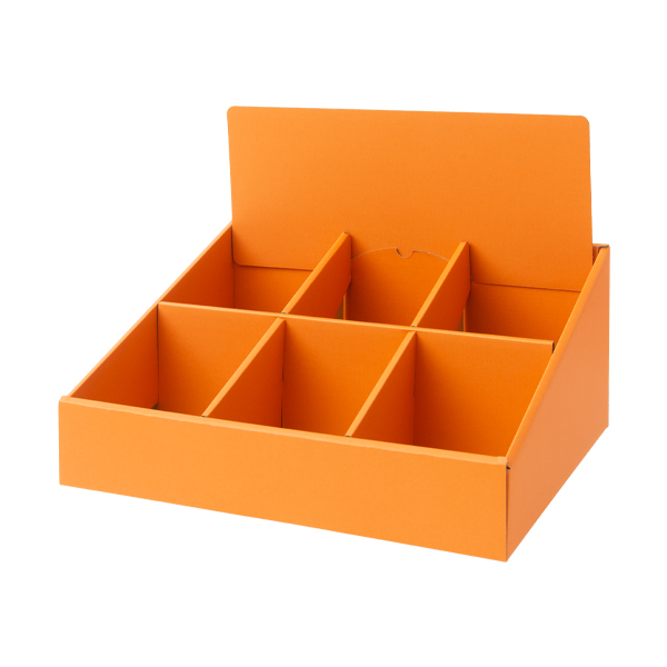 段ボールマス什器 6マス GW-398 店舗用品 販促用品 陳列什器 ダンボール什器