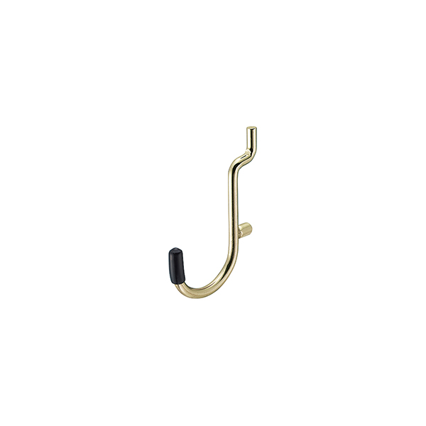 パンチングボード用フックB ゴールド キャップ黒 4入 店舗用品 販促用品 陳列什器 有孔パネル 有孔ボード