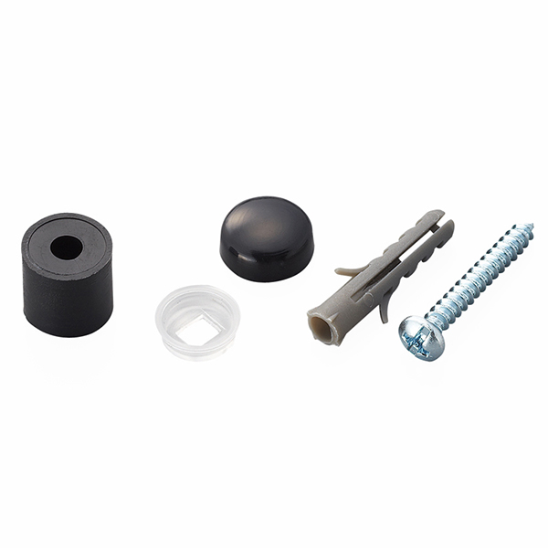 壁面用止め具セット 黒4セット入PBHT-111 店舗用品 販促用品 陳列什器 有孔パネル 有孔ボード