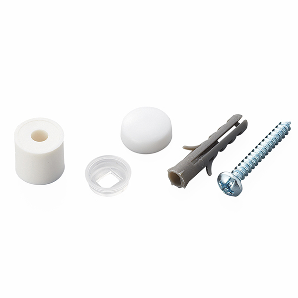 壁面用止め具セット 白4セット入PBHT-112 店舗用品 販促用品 陳列什器 有孔パネル 有孔ボード