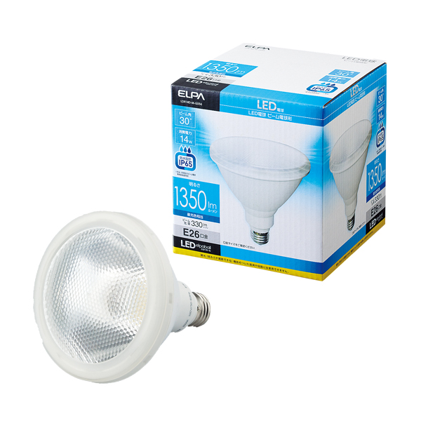 ELPA ビーム型LED電球(100W相当) 昼光色 口金E26