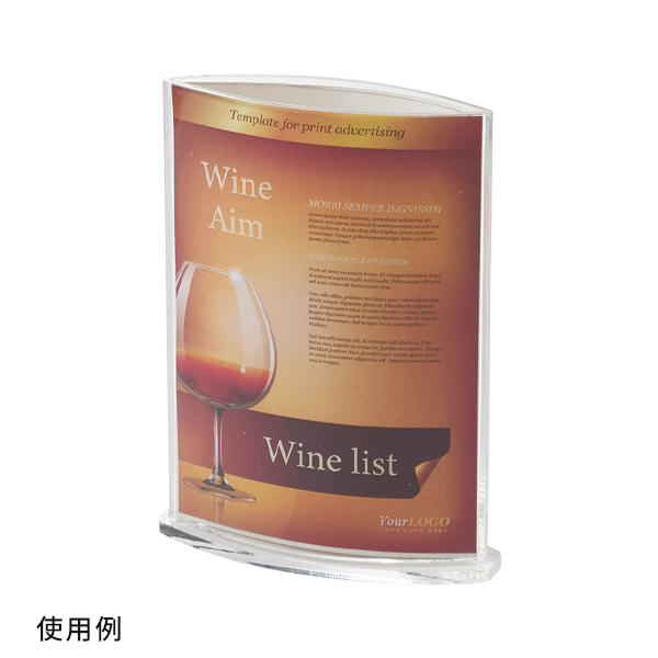 オーバルアンケート&カードスタンド NS-109 クリア