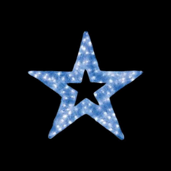 LEDクリスタルグロープレーンスター 大 ブルー
