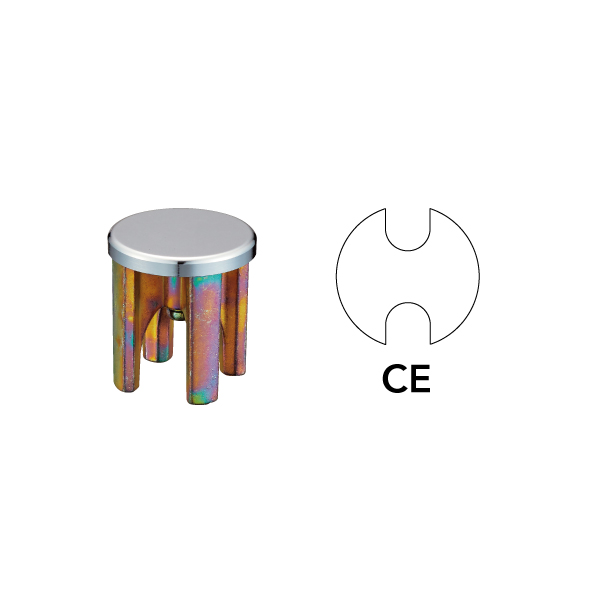 ブースディバイダーシリーズ ブースバー サークルタイプφ32用キャップ BC32-FC センター用 クローム