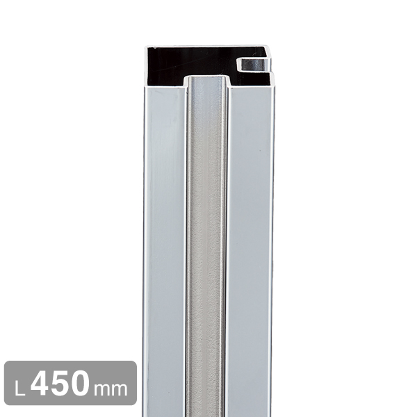 ブースディバイダーシリーズ ブースバー スクエアタイプ 角40 コーナー用 BS40-CO L450 クローム