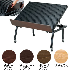 ショップテーブルW900 オリーブブラウン