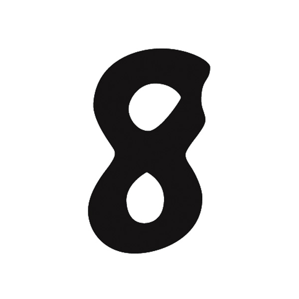 【在庫限り】【在庫処分 - 現品限り特価品】23-288 アドポップ 数字 黒抜き 8