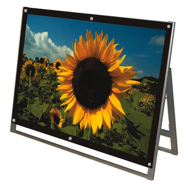 スタンド看板 PSSK-A0YL ロータイプ 両面 アルミアルマイト仕上げ W1268×H970mm A0横
