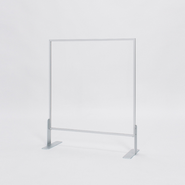 アルミ枠卓上パーテーション 飛沫防止 軽量 600×700(下部開口100mm)