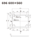 �f���{�[�h696 NA-BE 600�~560�x�[�W���i�ؖڃi�`�������^�{�[�h�F�x�[�W���j