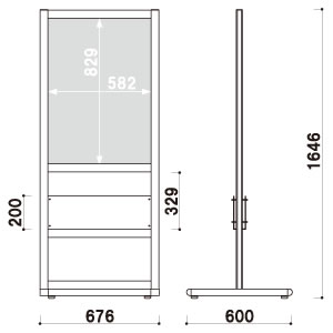 �|�X�^�[�T�C�� SPX-818�A���~ �V���o�[ W676�~H1646mm 