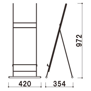 �A�v���[�`�X�^���h CQ-99 �X�`�[�����h���d�� W420�~H972mm 