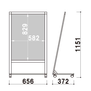 �t���A�[�T�C�� ALS-81 A1 �z���C�g �L���X�^�[�d�l �ʔT�C�YA1�c 