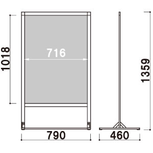 �t���A�[�T�C�� PHS-85[B1] �z���C�g �A�[�g�p�l��3mm �ʔ������� H1170mm 