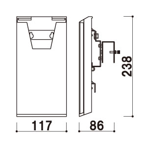 �I�v�V�������b�N CRS-430 �N���A ��t���� �㉡��t�� W117�~D86�~H238mm 