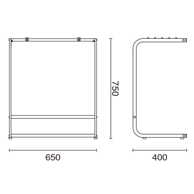 �V���| NR-2 �V���΂���5�{�t W650�~D400�~H750mm 