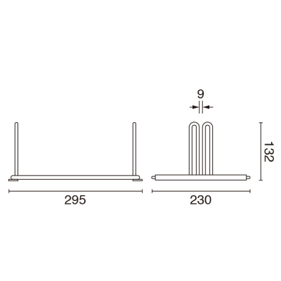�t���A�{�[�h�X�^���h W295�~D230�~H132mm �N���[��