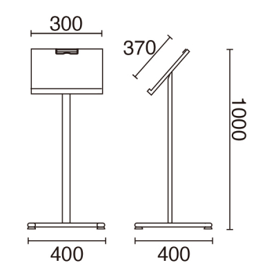 �L���� SS-31 ���� �X�`�[���u���b�N�h�� W400�~D400�~H1000mm 