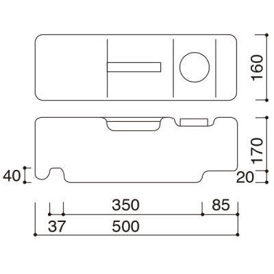 �o���E�G�C�g �� �o���X�g������ �`���R�[���O���[ W500�~D160�~H170mm 