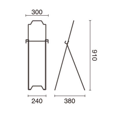 �C�[�[���X�^���h ES-120 �X�`�[���N���[�����b�L�d�� W300�~H910mm 