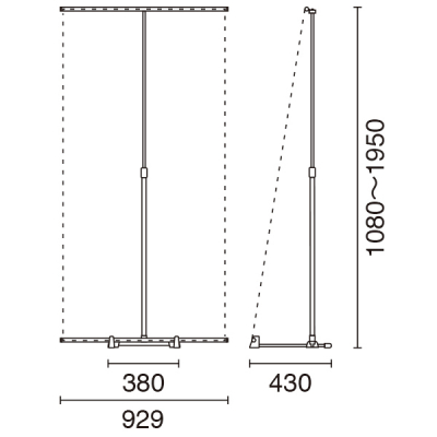 �X�`�[���o�i�[�X�^���h BS-90 W900mm �Ж�