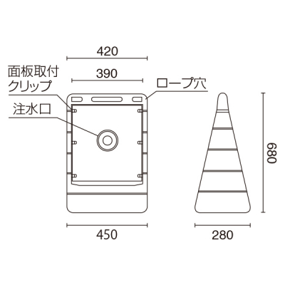 BPS�o���A�|�b�v�{�� ���� ���O�d�l �A���\ W450�~D280�~H680mm �O���[