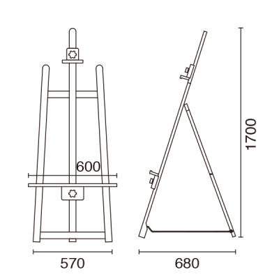 �t�����g�C�[�[�� W600�~D680�~H1700 �u���b�N T-160