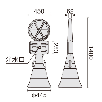 �X�[�p�[���[�h�|�b�v�T�C��  G-5060-Y �C�G���[ ���� �ʔ�2�ӏ�  W450�~D445�~H1400mm 