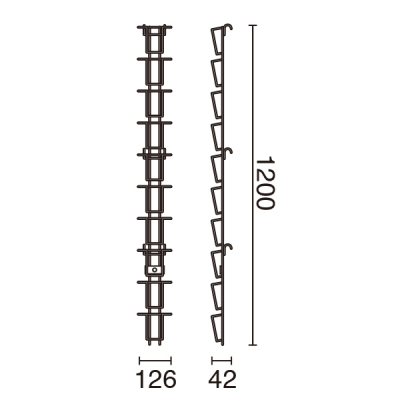 �l�b�g�p�J�[�h���� �� �|�X�g�J�[�h 1�i15�����[ W126�~D42�~1200mm 