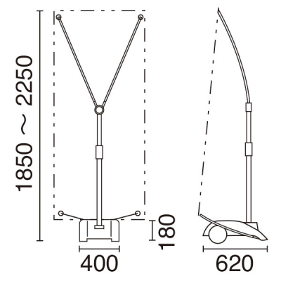 �o�i�[�X�^���h Y-BAND-WIDE�iQSB-Y-WIDE�j�^�C�v  ���O �Ж� W750�`1000mm�o�i�[�Ή�