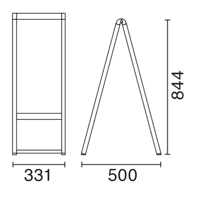 ���OA�X�^���h240 �ʔ�300�~600mm �z���C�g ���� �܂肽���ݎ� 