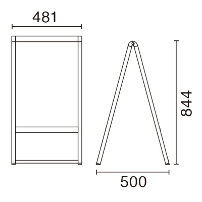 ���OA�X�^���h240 �ʔ�450�~600mm �z���C�g ���� �܂肽���ݎ� 
