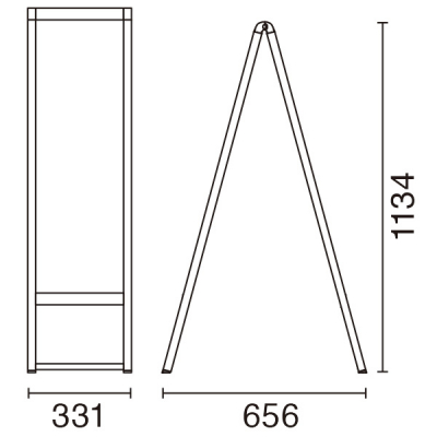 ���OA�X�^���h240 �ʔ�300�~900mm �z���C�g ���� �܂肽���ݎ� 